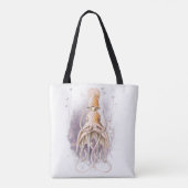 Mooie Blush Squid-Theme Tote Bag (Achterkant)