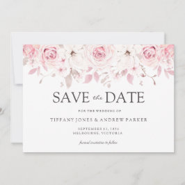 Mooie Blush Waterverf Floral Save the date