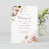 Mooie Blush White Rose Flowers Weddenschap Kaart (Staand voorkant)