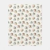 Mooie blush witte koning protea bloem patroon fleece deken (Voorkant)