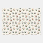 Mooie blush witte koning protea bloem patroon inpakpapier vel (Voorkant 3)