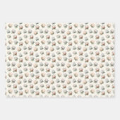 Mooie blush witte koning protea bloem patroon inpakpapier vel (Voorkant 2)