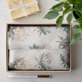 Mooie blush witte koning protea bloem patroon w tissuepapier (Geschenk)