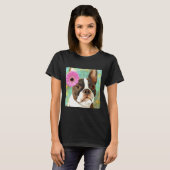 Mooie Blushing Bride Boston Terrier Dog Art T-shirt (Voorkant volledig)