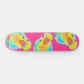 Mooie boedgie Paraket Exotic Birds Hot-Roze Persoonlijk Skateboard (Horizontaal)