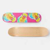 Mooie boedgie Paraket Exotic Birds Hot-Roze Persoonlijk Skateboard (Horizontaal)