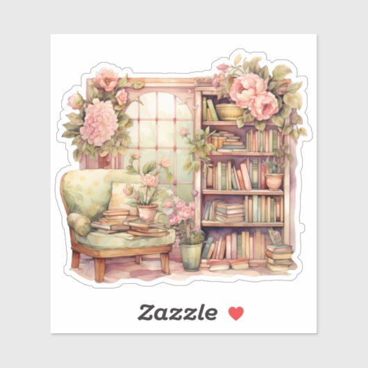 Mooie boek hoek Sticker (Vel)