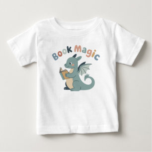 Mooie Boek Magie Lezen Draak Baby T-Shirt