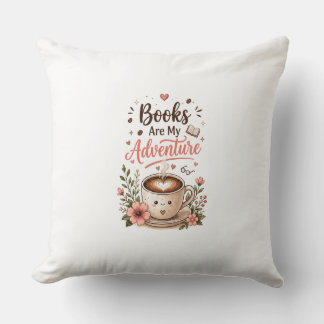 Mooie Boeken en Koffie Lezen Avonturen Worp Kussen