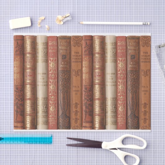 Mooie boekencijnen (beige) tissuepapier (Craft)