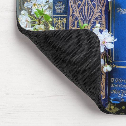 Mooie boekencijnen (blauw) muismat (Hoek)