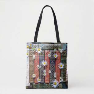 Mooie boekencijnen (boekhouder) tote bag