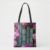 Mooie boekencijnen en roze rozen tote bag (Voorkant)