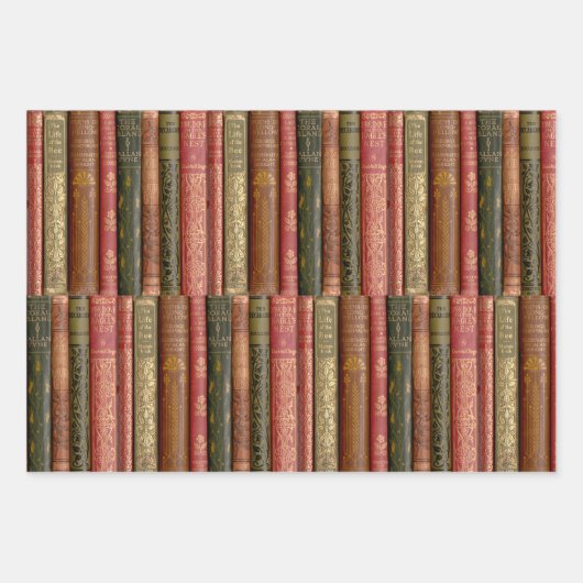 Mooie boekencijnen inpakpapier vel (Voorkant 2)