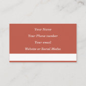 Mooie boekencus-kaart visitekaartje (Achterkant)