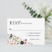 Mooie Boeket Bloemen | R S V P Antwoordkaart Uitno RSVP Kaartje (Staand voorkant)