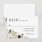 Mooie Boeket Bloemen | R S V P Antwoordkaart Uitno RSVP Kaartje (Voorkant / Achterkant)