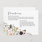 Mooie Boeket Bloemige Richting Info Kaart Uitnodig (Voorkant / Achterkant)