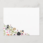 Mooie Boeket Bloemige Richting Info Kaart Uitnodig (Achterkant)