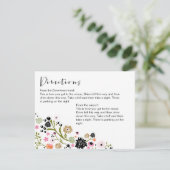 Mooie Boeket Bloemige Richting Info Kaart Uitnodig (Staand voorkant)