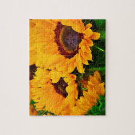 Mooie Boeket Gele en Oranje Zonnebloemen Legpuzzel