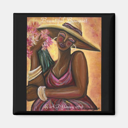 Mooie boeketmagneet magneet (Voorkant)