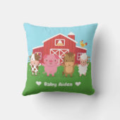 Mooie boerderij boerderijdieren kinderkamer decor kussen (Achterkant)