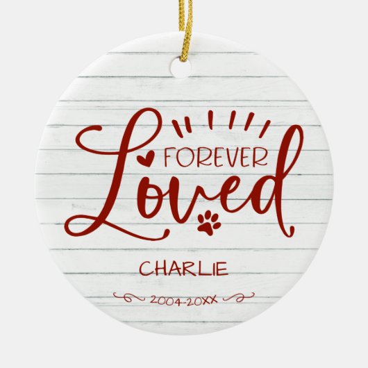 Mooie boerderij kat of hond huisdier herinnering keramisch ornament (Voorkant)