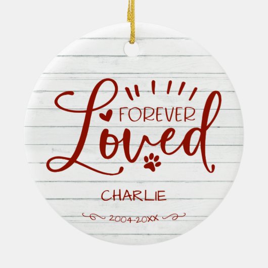 Mooie boerderij kat of hond huisdier herinnering keramisch ornament (Achterkant)