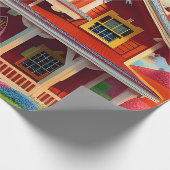 Mooie boerderij platteland decoupage cadeaupapier (Hoek)