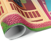 Mooie boerderij platteland decoupage cadeaupapier (Rol Hoek)