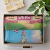 Mooie boerderij platteland decoupage tissuepapier (Geschenk)