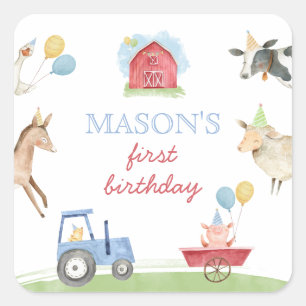 Mooie boerderij thema feest cadeau stickers