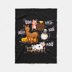 Mooie boerderijdieren met geluiden fleece deken