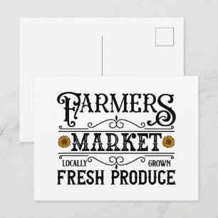Mooie boerenmarkt woordkunst  briefkaart