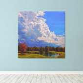Mooie boerenscène canvas afdruk (Insitu (Houten vloer))
