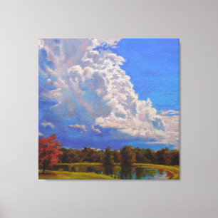 Mooie boerenscène canvas afdruk