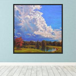 Mooie boerenscène canvas afdruk