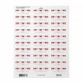 Mooie Bogundy Flowers Etiket (Full Sheet)