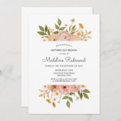 Mooie Boheemse Bloem Moederdag Brunch Kaart (Voorkant / Achterkant)