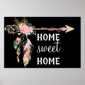 Mooie Bohemen-pijl - Home Sweet Home Poster (Voorkant)