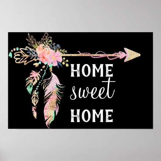 Mooie Bohemen-pijl - Home Sweet Home Poster (Voorkant)