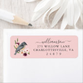 Mooie Bohemen Style Waterverf Bird & Branch Etiket (Insitu)