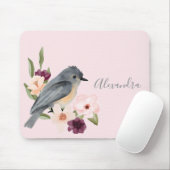 Mooie Bohemen Style Waterverf Bird & Branch Muismat (Met muis)