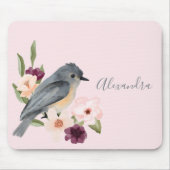 Mooie Bohemen Style Waterverf Bird & Branch Muismat (Voorkant)