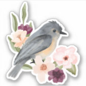 Mooie Bohemen Style Waterverf Bird & Branch Sticker (Voorkant)