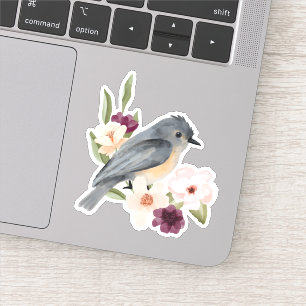 Mooie Bohemen Style Waterverf Bird & Branch Sticker