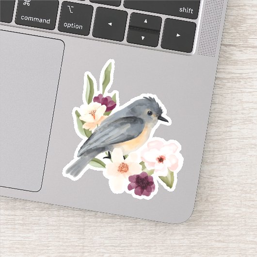 Mooie Bohemen Style Waterverf Bird & Branch Sticker (Detail)