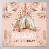 Mooie Bohemian Girl Birthday - persoonlijk Poster (Voorkant)