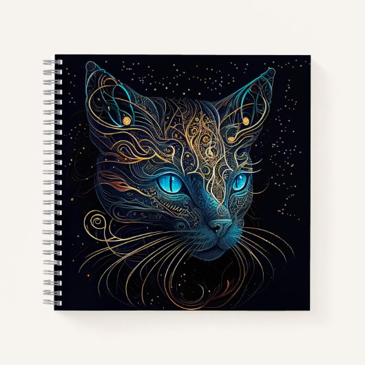 Mooie Bohemise stijlkat Notitieboek (Voorkant)